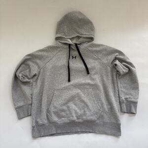 Under Armour Hoodie Sweatshirt Large Gray Loose Fleece Long‎ Sleeve